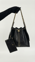 Chanel 22 Small Black Quilted Leather